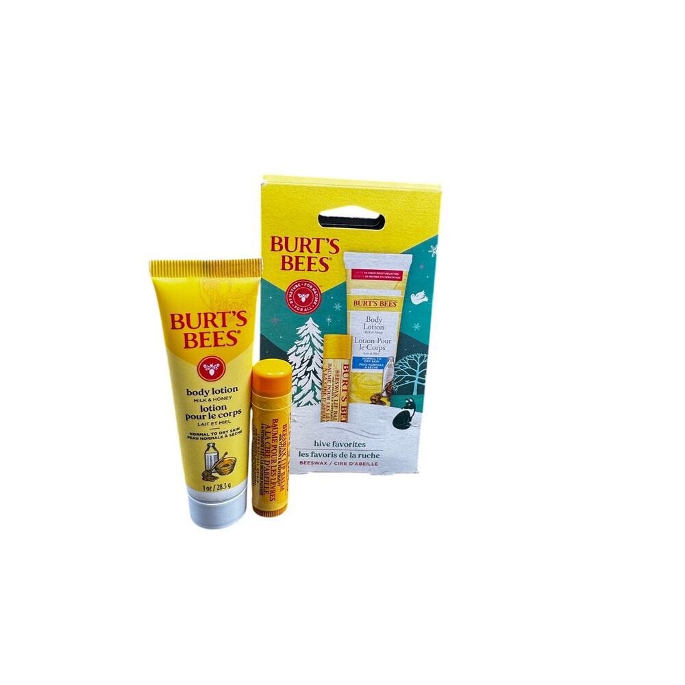 NWT Burts Bees Hive Favorite Set of Chapstick & Hand Lotion